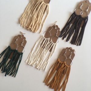 Leather fringe earrings - open to trade