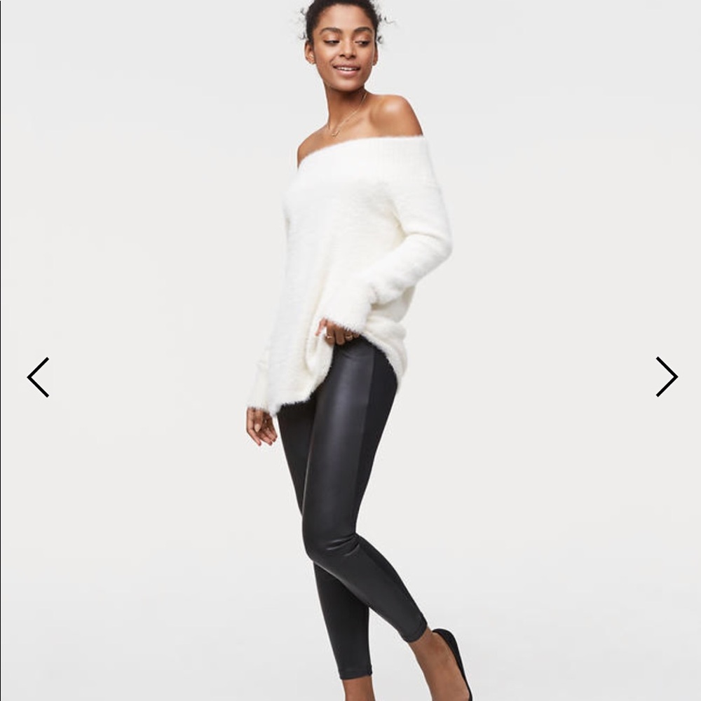 Loft: Leggings in Faux Leather Paneled Ponte