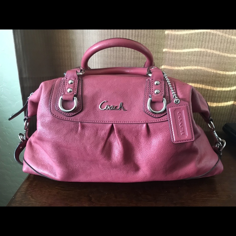 Authentic leather coach purse.