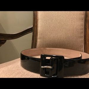 Anne Taylor Black Patent Leather Belt