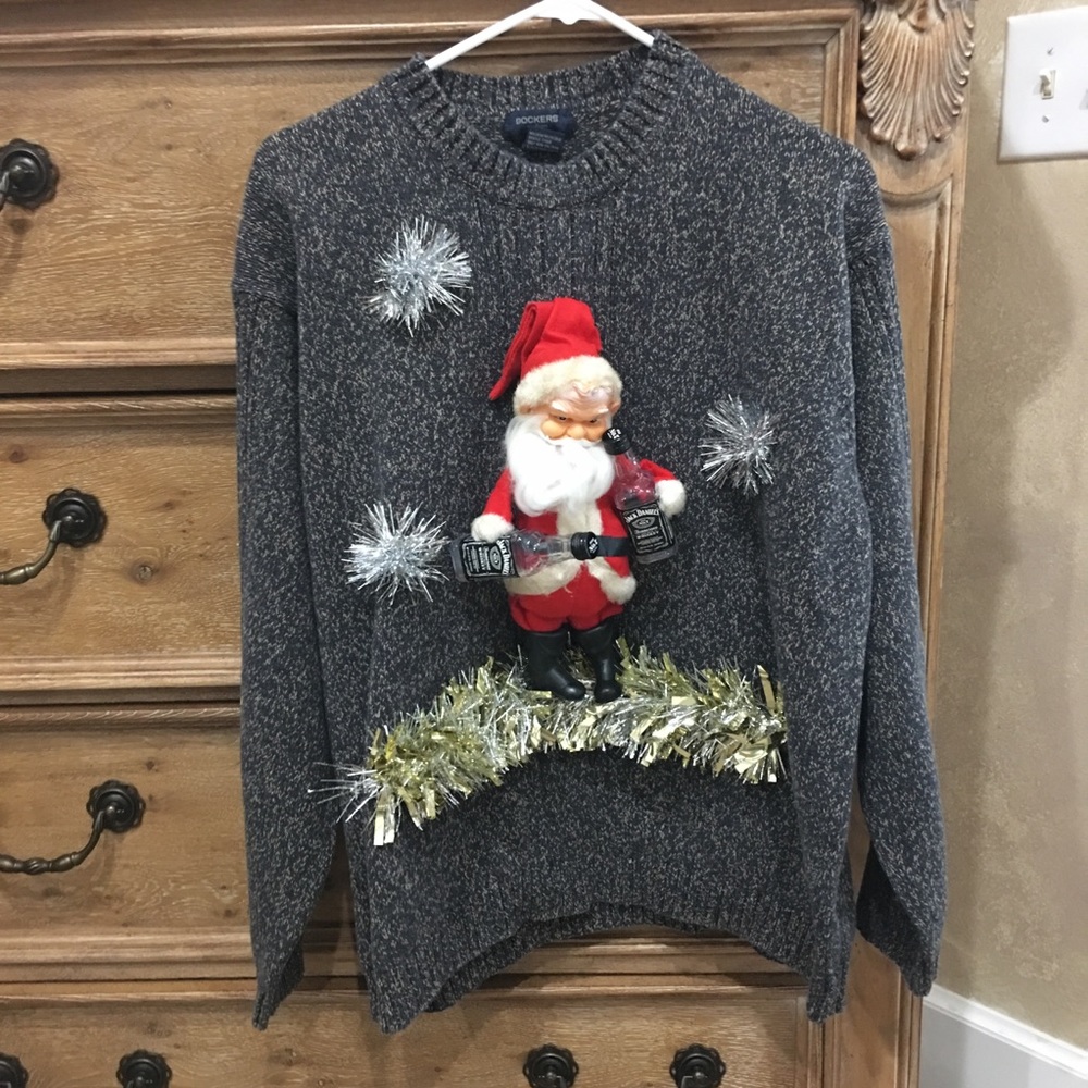 SOLD Drunk Santa ugly Christmas sweater dockers xl