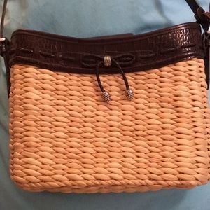 Brighton straw & leather bag