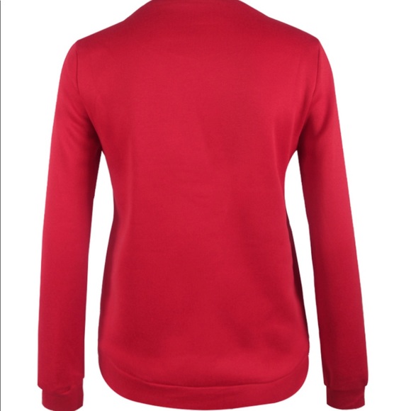 B2G1♦️Fluffy balls ice cream pullover red - Picture 5 of 6