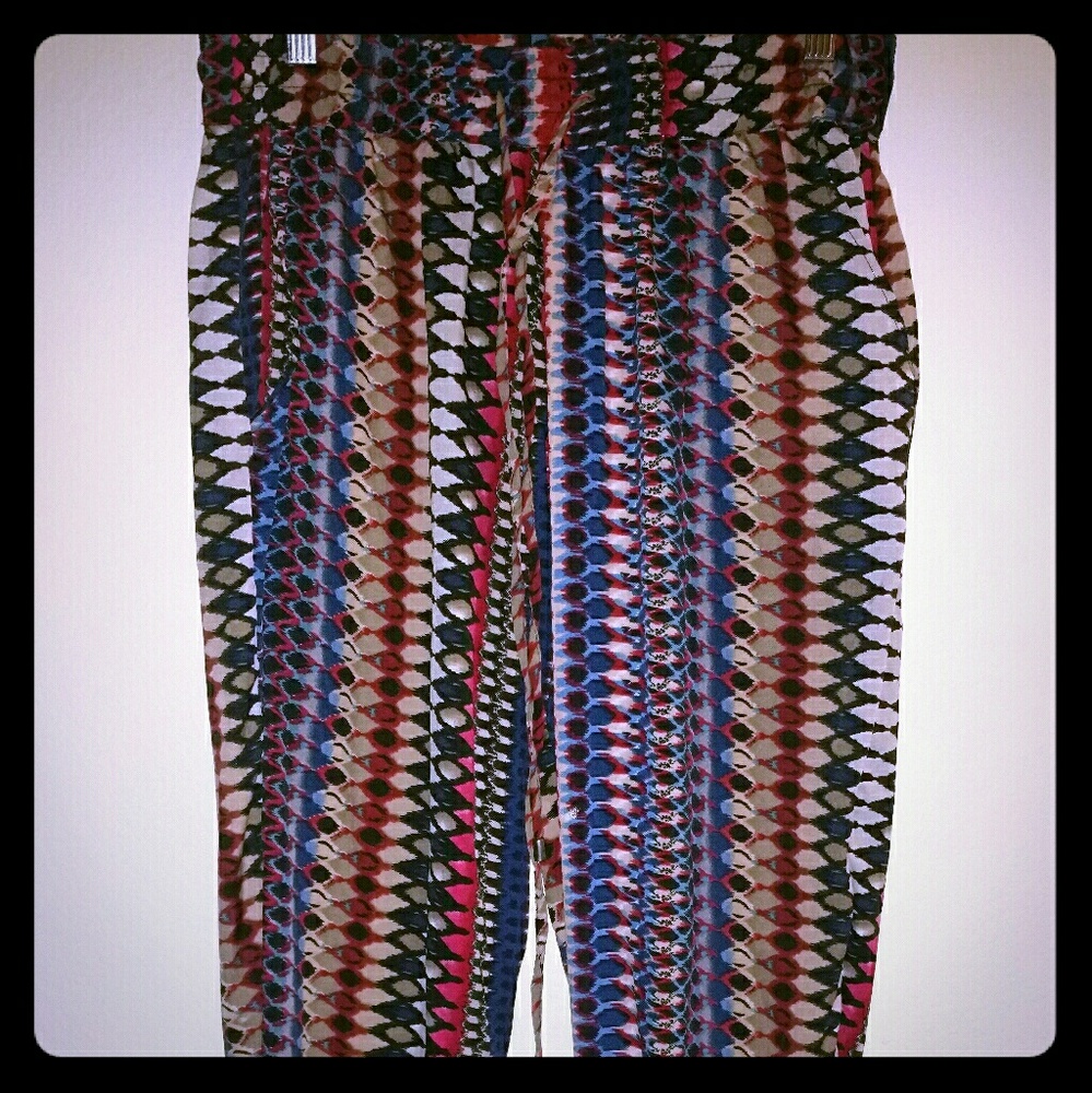 Long silk pants
