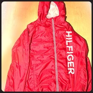 Large Tommy Hilfiger windbreaker- USED-