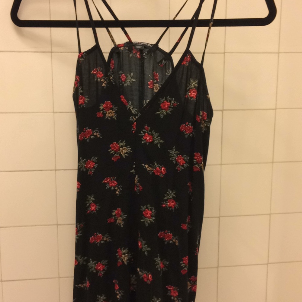 Brandy Melville Long Floral Tank Top