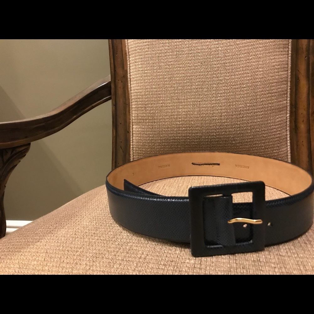 W. Kleinberg genuine blue Karung nubuck lined Belt