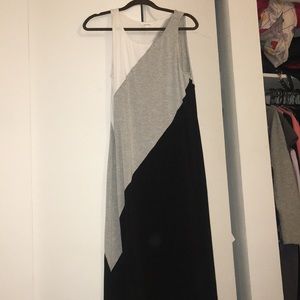Summer dress - black, white, & gray