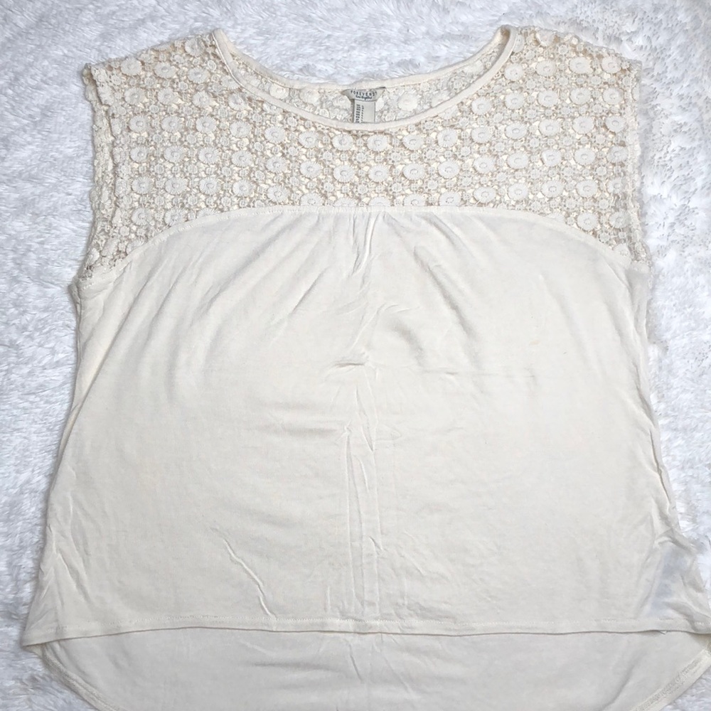 Crochet Top with Cotton Bottom TShirt