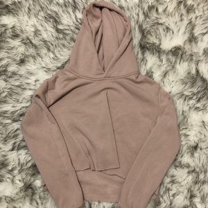 pink cropped brandy melville hoodie