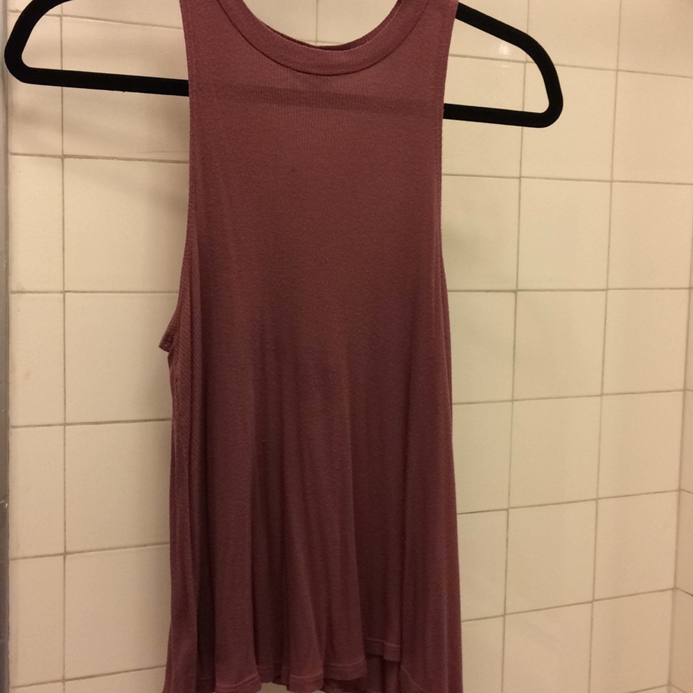 Long Flowy LA Hearts Mauve Tank Top