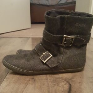 Dark grey Blowfish ankle boots.