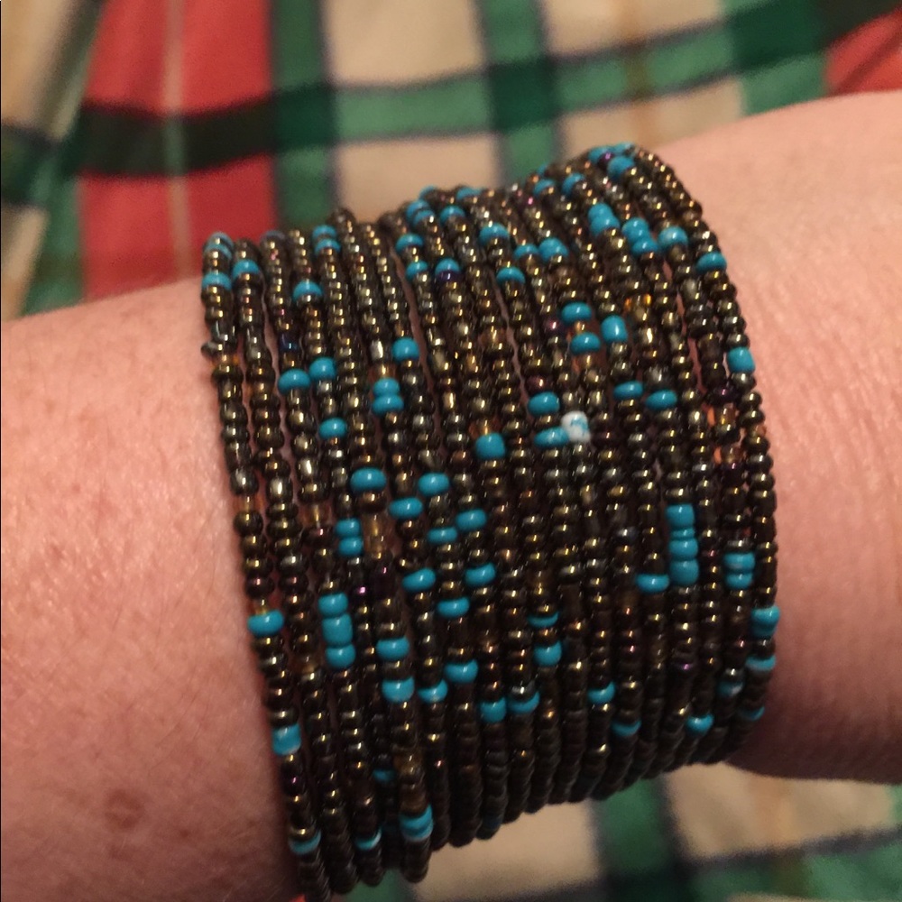 Seed bead cuff bracelet—-SOLD