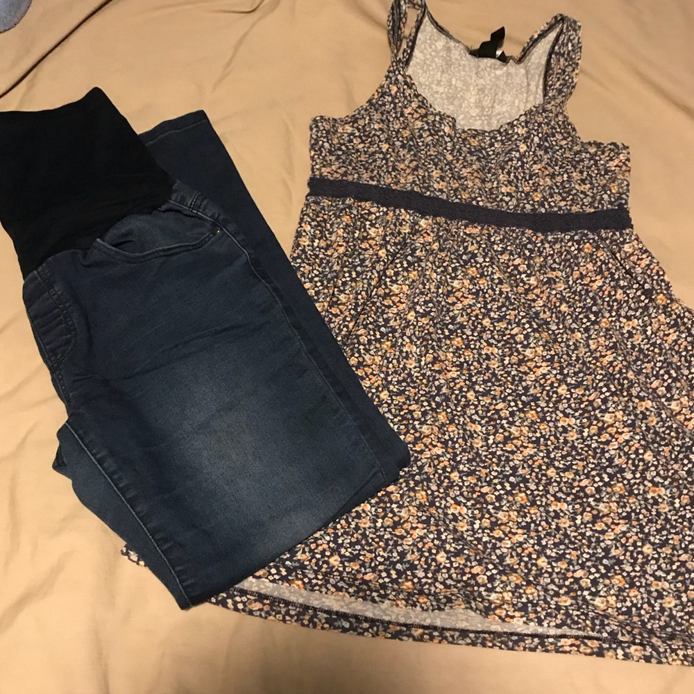 maternity top and pants set