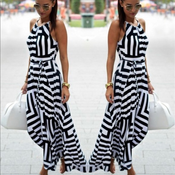 wish black and white dress