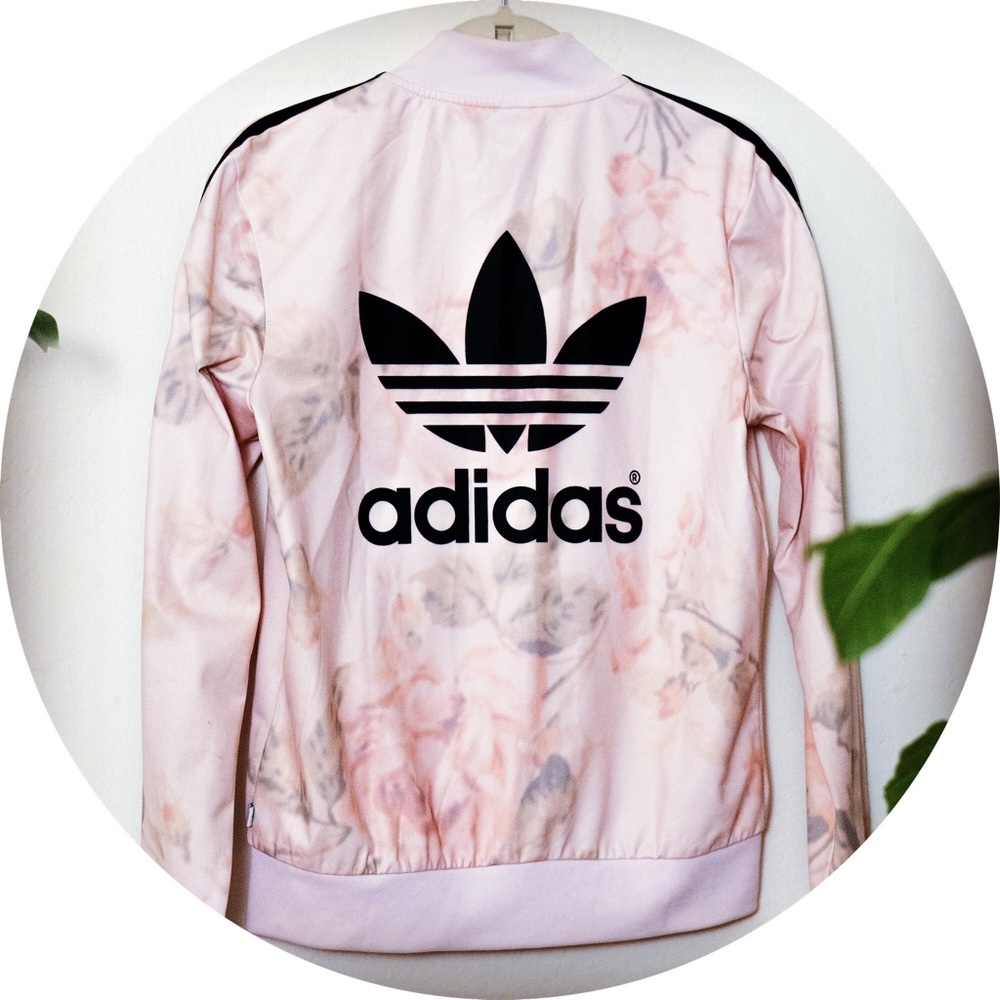 Adidas Originals Baby Pink Floral Track Jacket