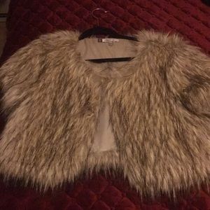 Beige Fox Faux Fur Women's JLO Jacket