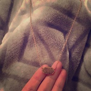 Kendra Scott Elisa Rose Gold Drusy Necklace