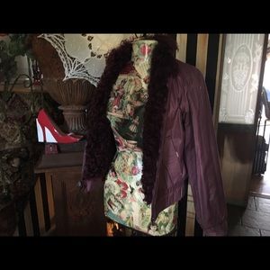 Purple Shearling Coat