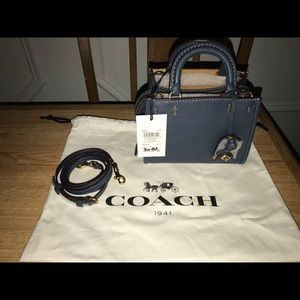 Coach 1941 Mini Rogue 17 in Dark Denim.