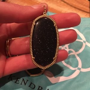 Kendra Scott “Danielle” earrings deep purple NWOT