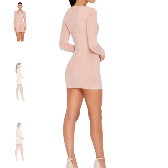 Ohpolly blush faux suede dress - Picture 2 of 5
