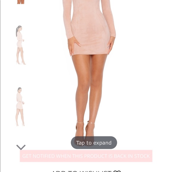 Ohpolly blush faux suede dress - Picture 3 of 5