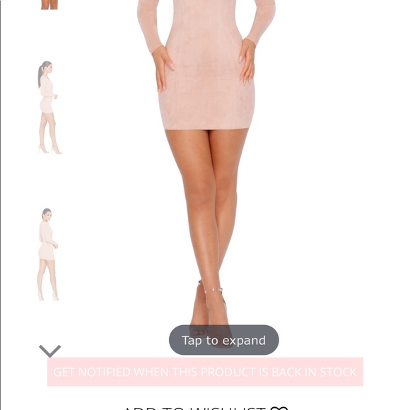 Ohpolly blush faux suede dress - Picture 4 of 5