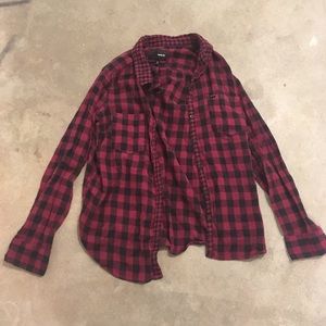 Hurley Black & Red flannel