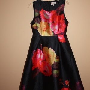 Tea Length Floral Dress