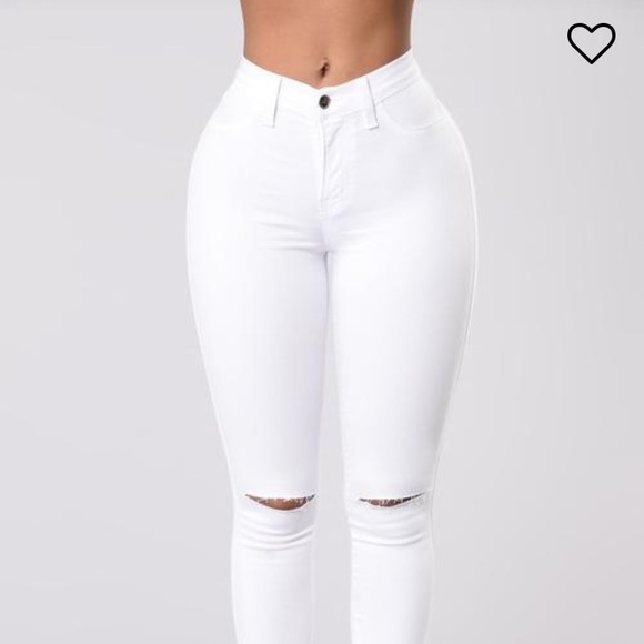 Fashion Nova Denim - Fashion Nova white high waisted jeans