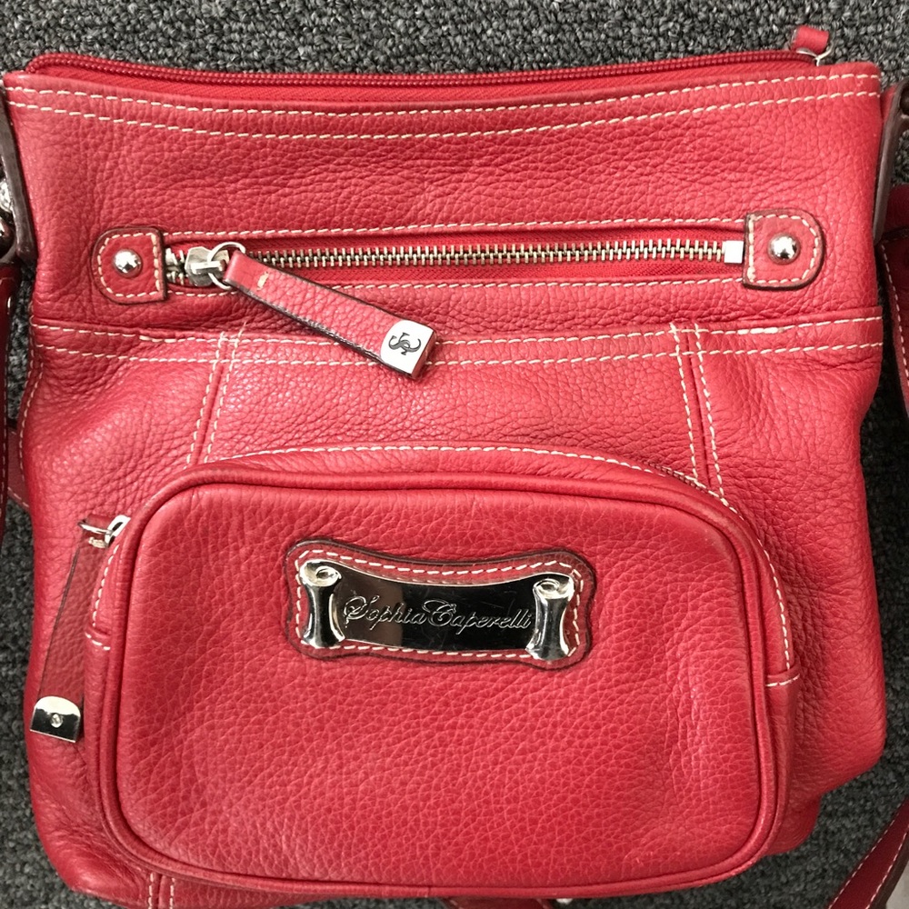 Sophia Caperelli red crossbody purse