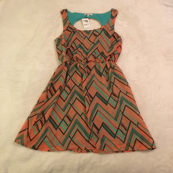 Orange and Aqua sundress NWT - Picture 3 of 5