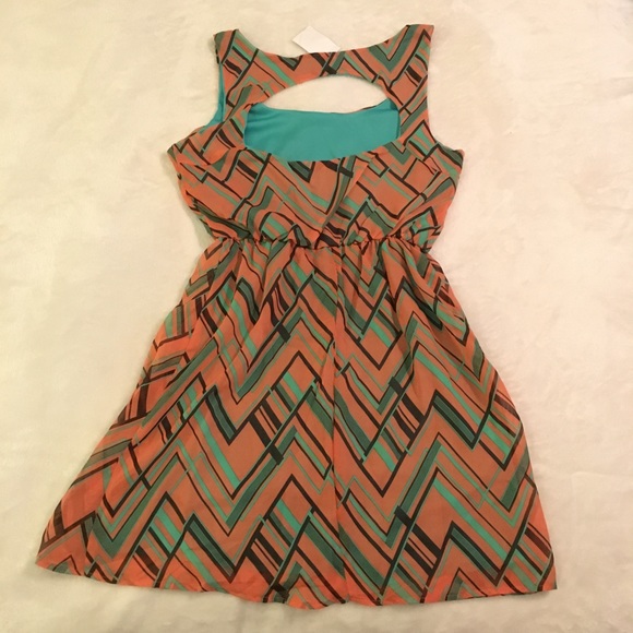 Orange and Aqua sundress NWT - Picture 4 of 5