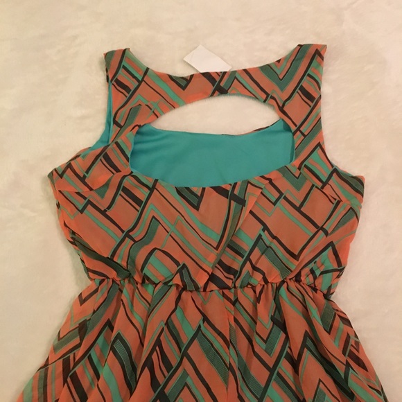 Orange and Aqua sundress NWT - Picture 5 of 5