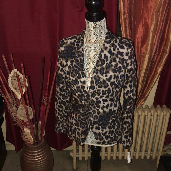 Leopard print blazer size S - Picture 3 of 3