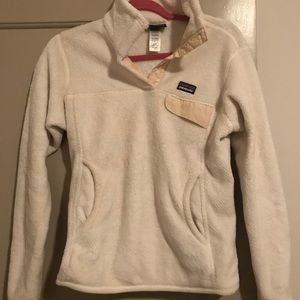 Cream Patagonia Re-Tool Snap T Pullover