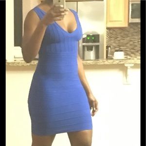 Blue bodycon dress