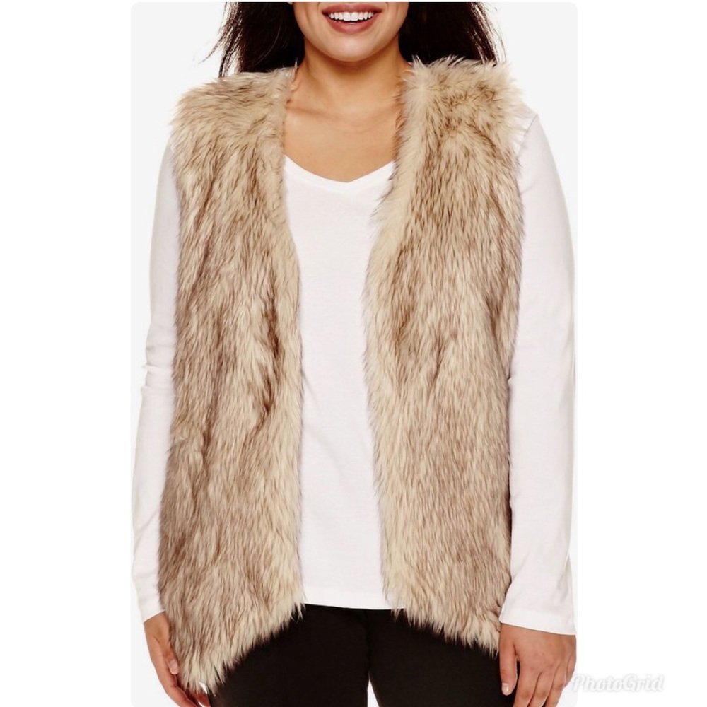 ALYX 1X Stretch Knit Faux Fur Sleeveless Vest