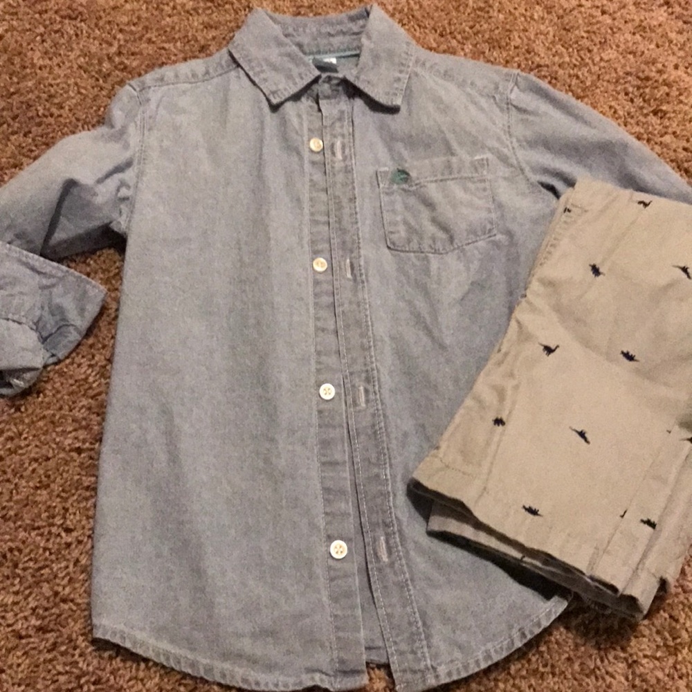 Lightweight jean button up size 5 like new