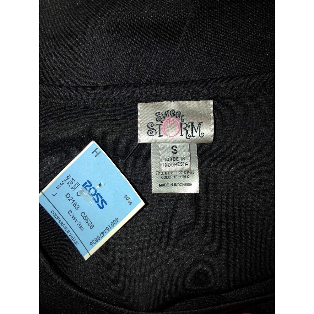 NWT Black Bodycon Dress with mesh cut out sz Small - Picture 6 of 7