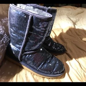 Ugg sparkle blue boots