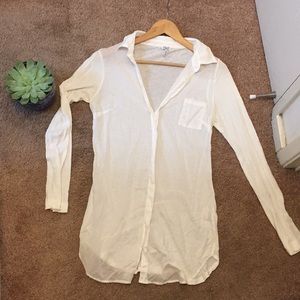 Splendid pull over collar shirt