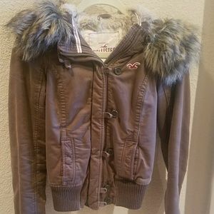 Hollister Jacket with Furry Hood