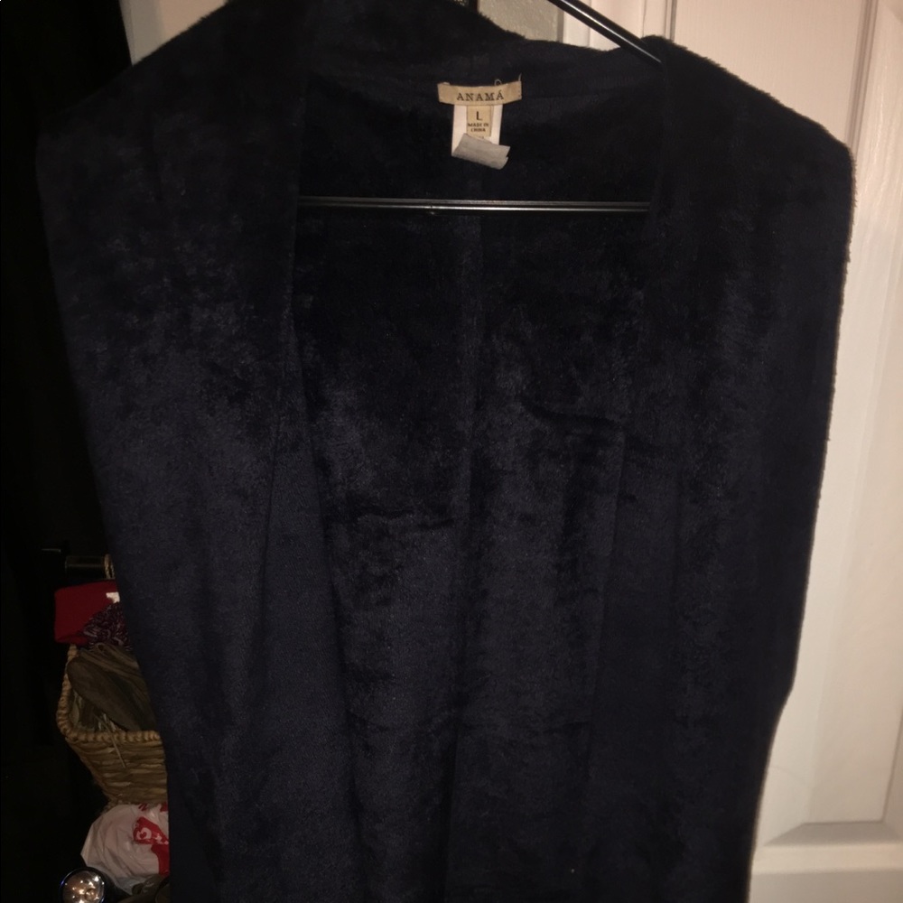 Navy Suede Amanda Vest