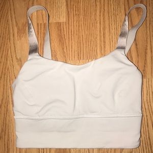 Lululemon white compression sports bra