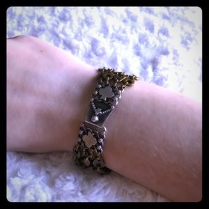 Unique 4Strand Chain Link Sterling Silver Bracelet