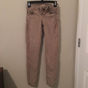 Empyre stretchy khaki suede skinny pants