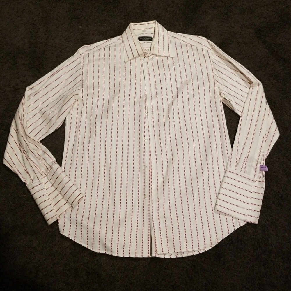 Brandolini Burgundy & White Striped Shirt