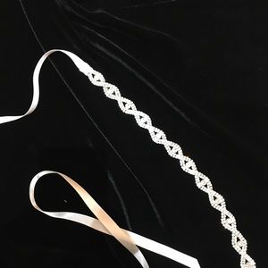 Glittering Hair Ribbon or Choker Necklace Wedding